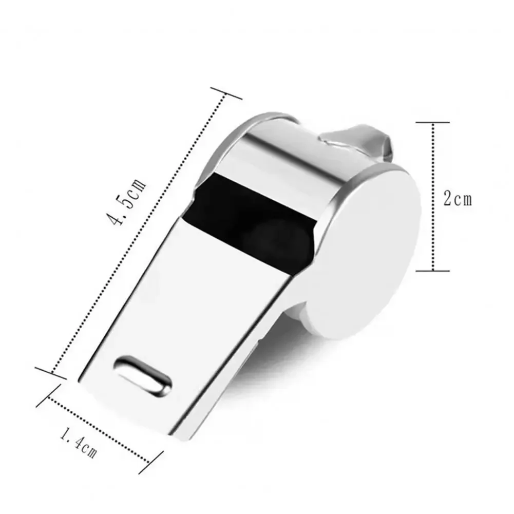 Metal Whistle with Lanyard Referee Sport Rugby Stainless Whistles Soccer Football Basketball Training Cheerleading Whistles 2Pcs sport whistle sports whistle soccer whistle metal whistle
