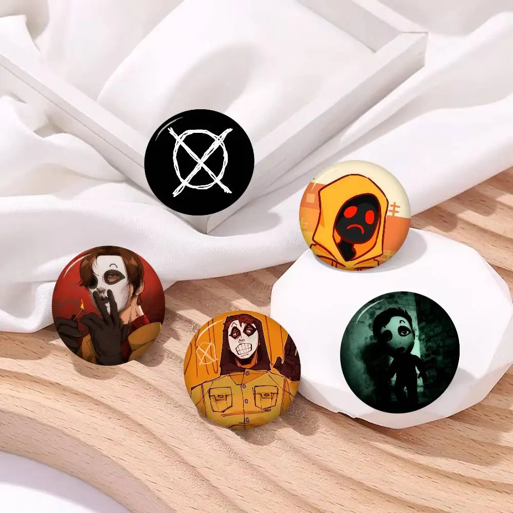 Handmade Horror Anime Figure Tinplate Brooch - Iconic Badge