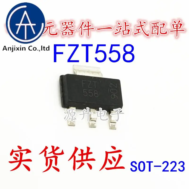 

10 шт. 100% оригинальный новый Транзистор мощности FZT558TA FZT558 SOT-223 PNP 0.2A 400V
