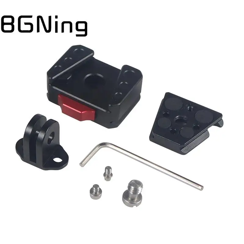 Camera Tripod Plate Camera Base Plate Camera Mount Plate DSLR Camera Quick Release Plate for GoPro13 Insta360 DJI OSMO 360 Drift Action Camera 1/4 ARRI Locating Dovetail Mount
