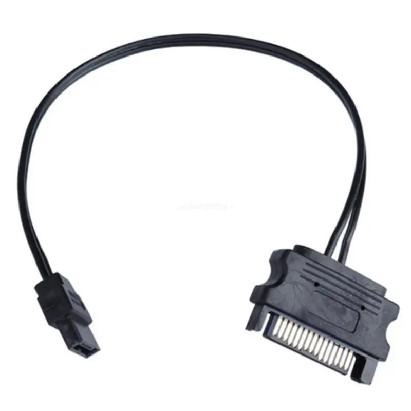

15Pin To 6Pin Adapter Cable Power Supply Cord To Disc Dvd Dropship