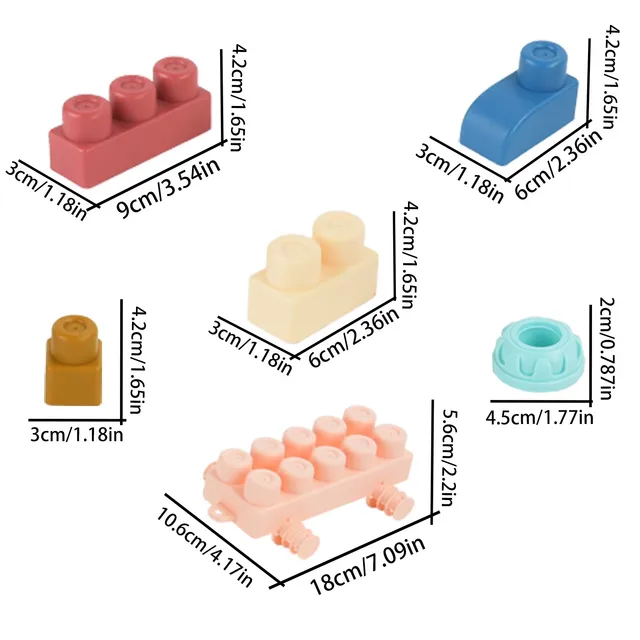 New Upgraded Early Education Puzzle Assembly Toy, Chewable And Boiled Large Soft Rubber Building Block, DIY Large Size Toy, Than 2