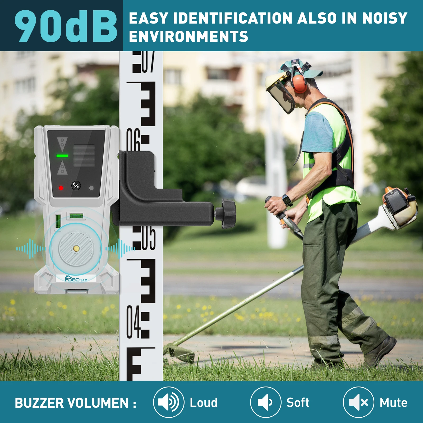 Laser Receiver Leveling Detector With Pulsing Line For  Laser Level Two-Sided LC