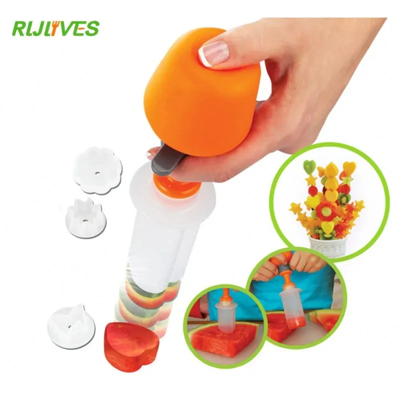 1 Set Fruit Salad Carving Cake Decorating tools Fruit Shape Molds Vegetable Smoothie Cooking Accessories