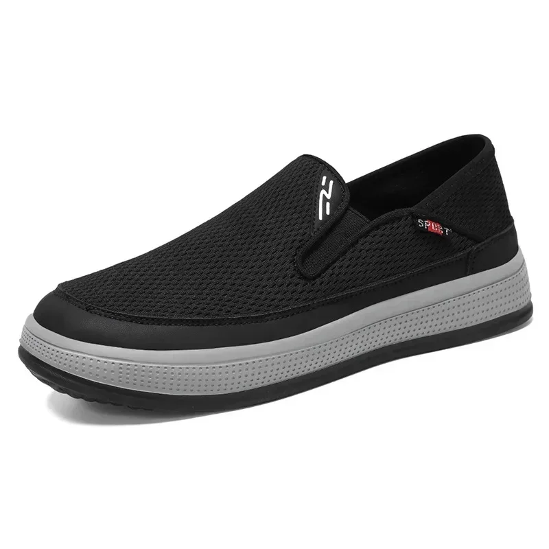 Men's Summer New Single Shoes Lightweight Breathable Sports Mesh Shoes Casual Wear Resistant Cloth Shoes 5