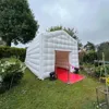 White Black Inflatable Nightclub Tent With Windows Lighting Night Club Cube Disco Music Bar Tent Wedding Photo Booth For Event 5