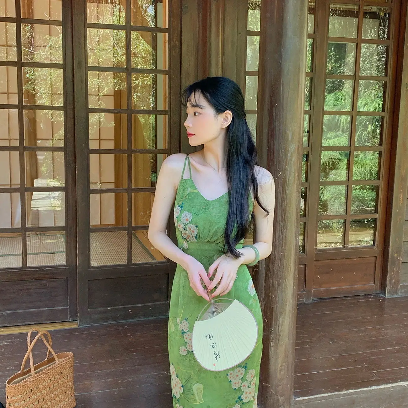 

Chinese Style Camisole Dress Summer Camisole Cheongsam for Women