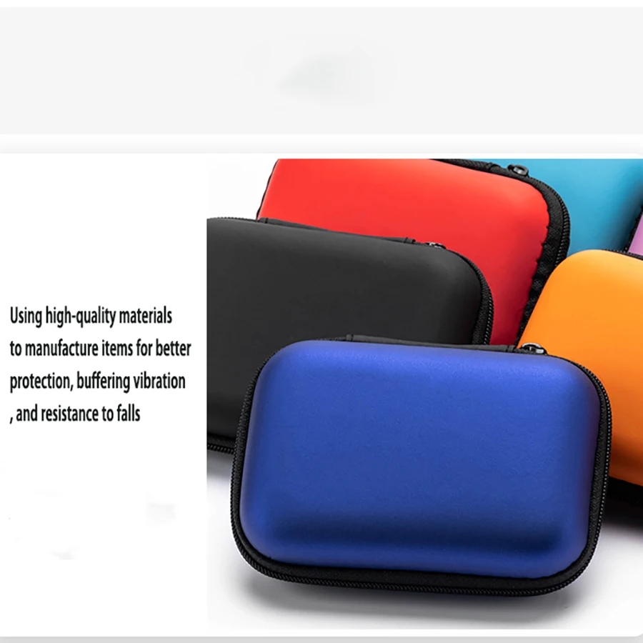 Storage Bag Mini 2.5-inch Hard Drive Storage Bag for Data Cable Headphone Poker Card Collection