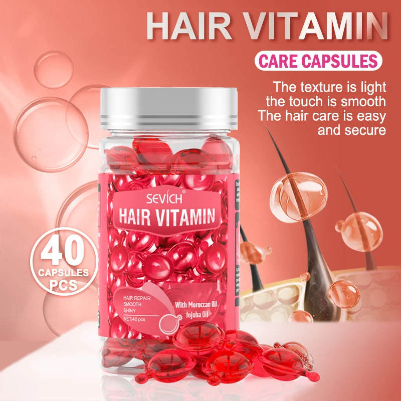 Hair Vitamin Capsule Hair Repair Damaged Care Capsules Essence Protein Smooth Care Repair Anti Loss Essential Oil hair vitamin capsule