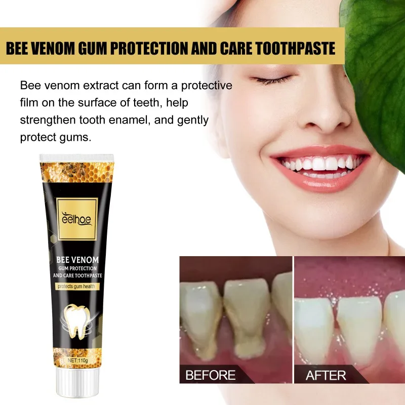 Bee Venom Gum Protection Toothpaste Removal Stains Repair Gum Dental Care Oral Cleansing Fresh Breath