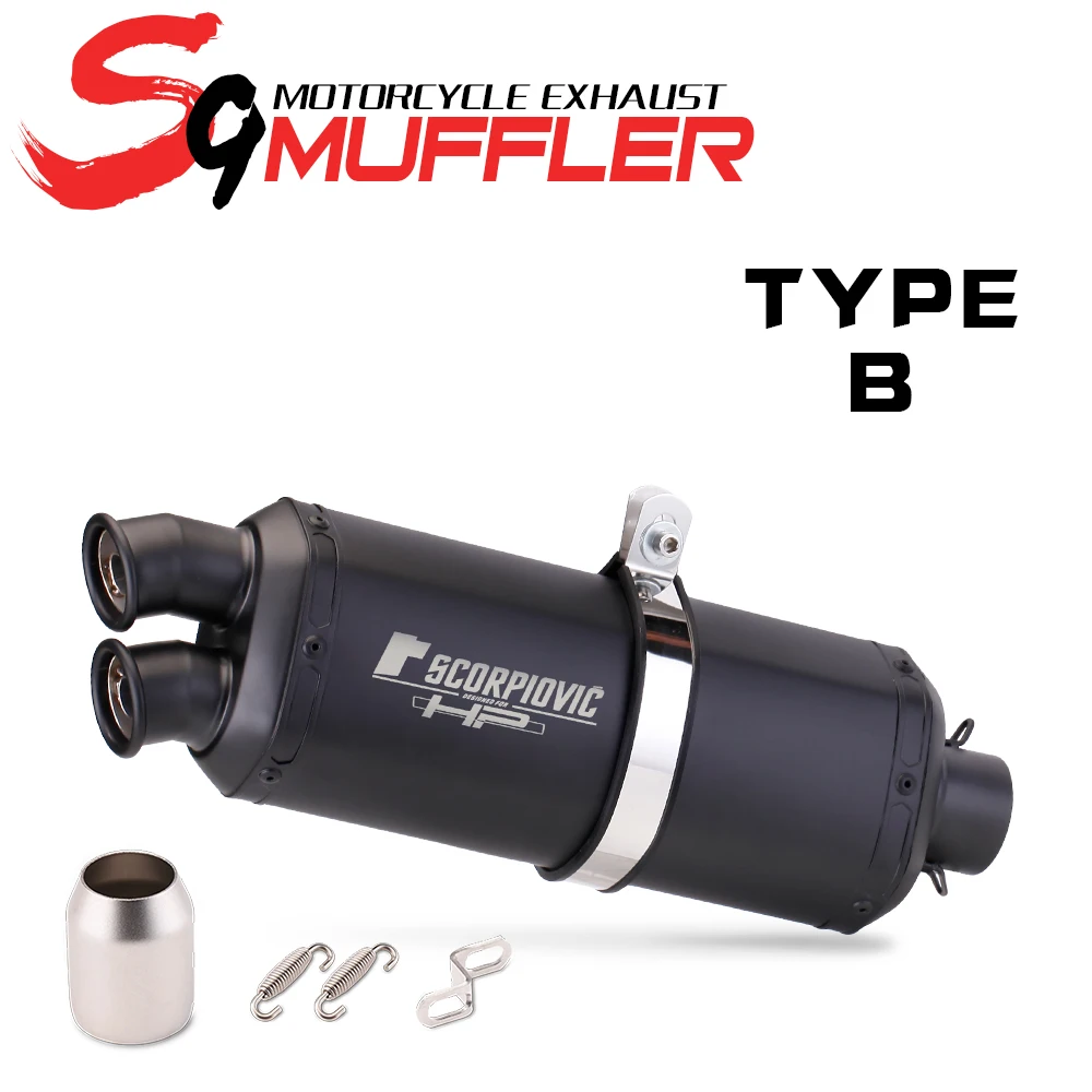 Embout D'échappement Hexagonal Universel Pour Moto – En Acier Inoxydable, Entrée 24mm, Sortie 28mm