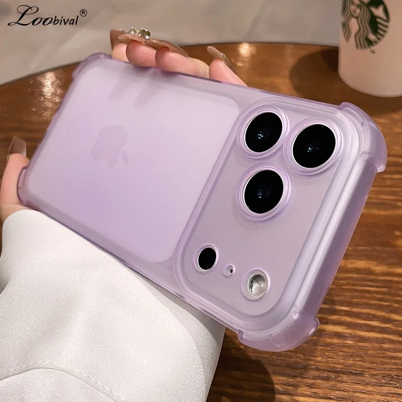 Luxury Matte Airbag Bumper Case - Ultra Slim Shockproof Soft Cover with Skin Feel