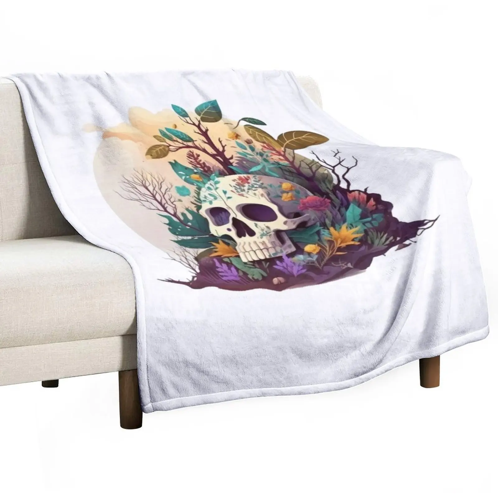 

New Skull And Botany Throw Blanket Thin Blanket Travel Blanket