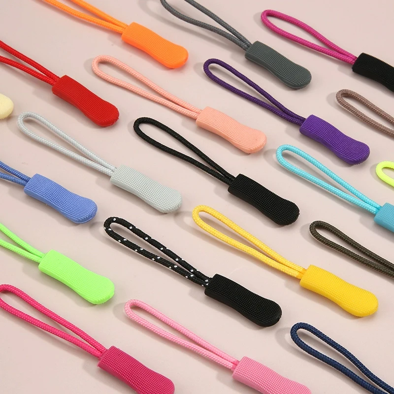 Nylon Zipper Pulls 10pcs for Clothing