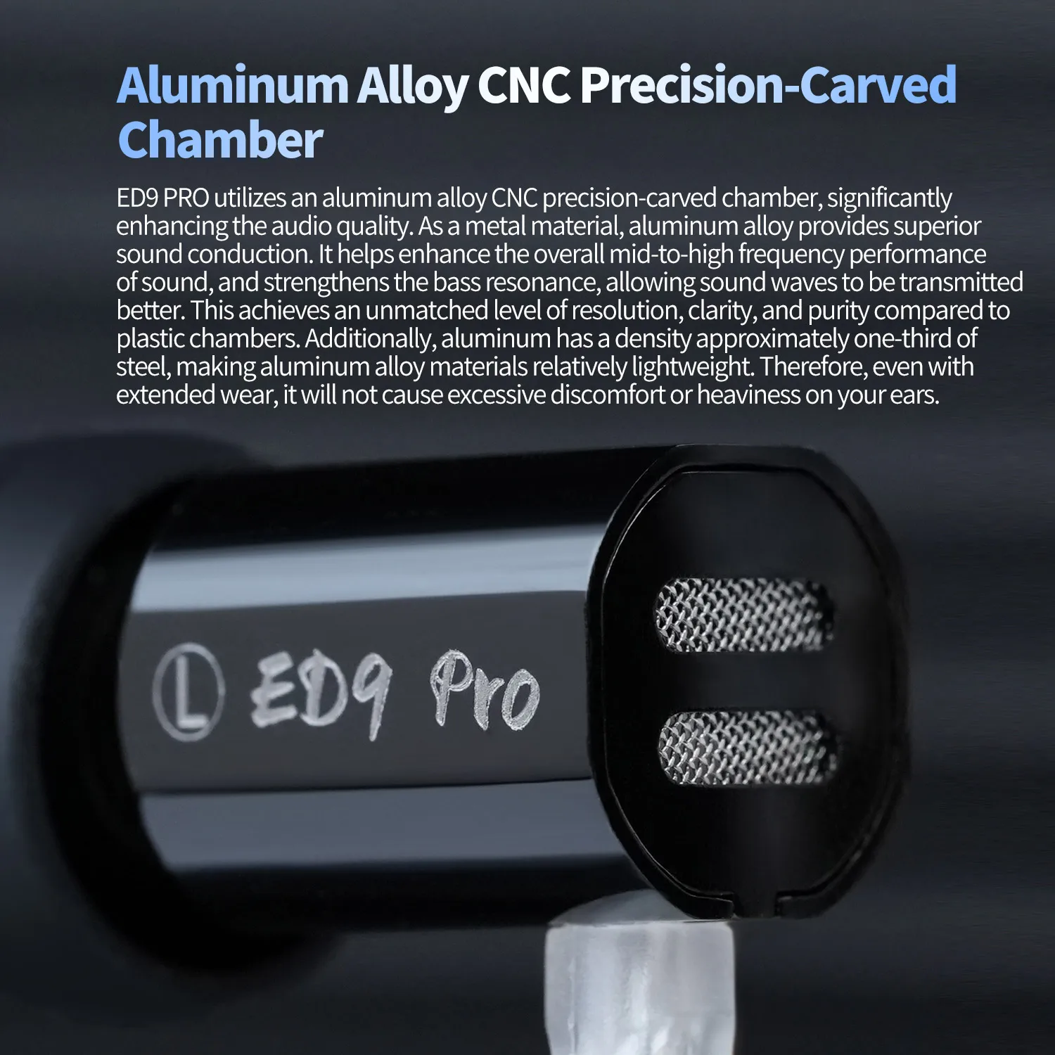 KZ ED9PRO In Ear Earphones Semi-Open Large Soundstage Dynamic Driver Bass Music Headset HIFI Zinc Alloy Metal Earphones ED9 PRO