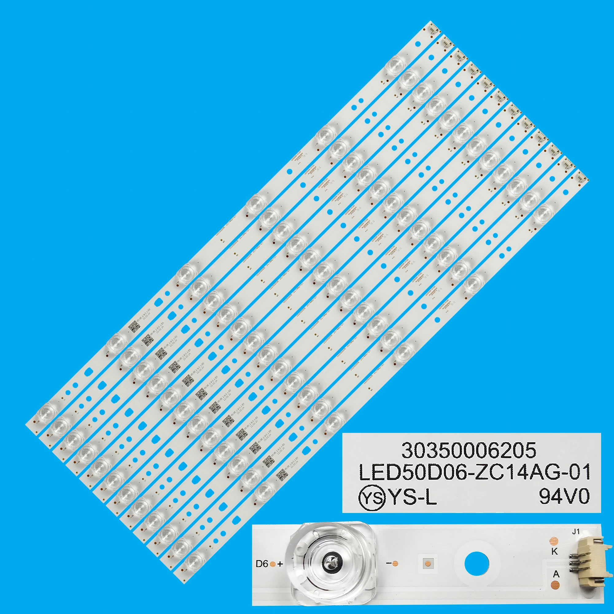 Светодиодная лента подсветки для LT-50EM76 LT-50MU460 LT-50M650 STV-50LED13 MTV-5031LTA2 V500HJ1-PE8 LED50D6-01(A) LED50D6-ZC14-01(A)