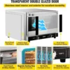 Commercial Convection Oven, , Half-Size Conventional Oven , 1800W 4-Tier Toaster w/Front Glass Door, w/T 5
