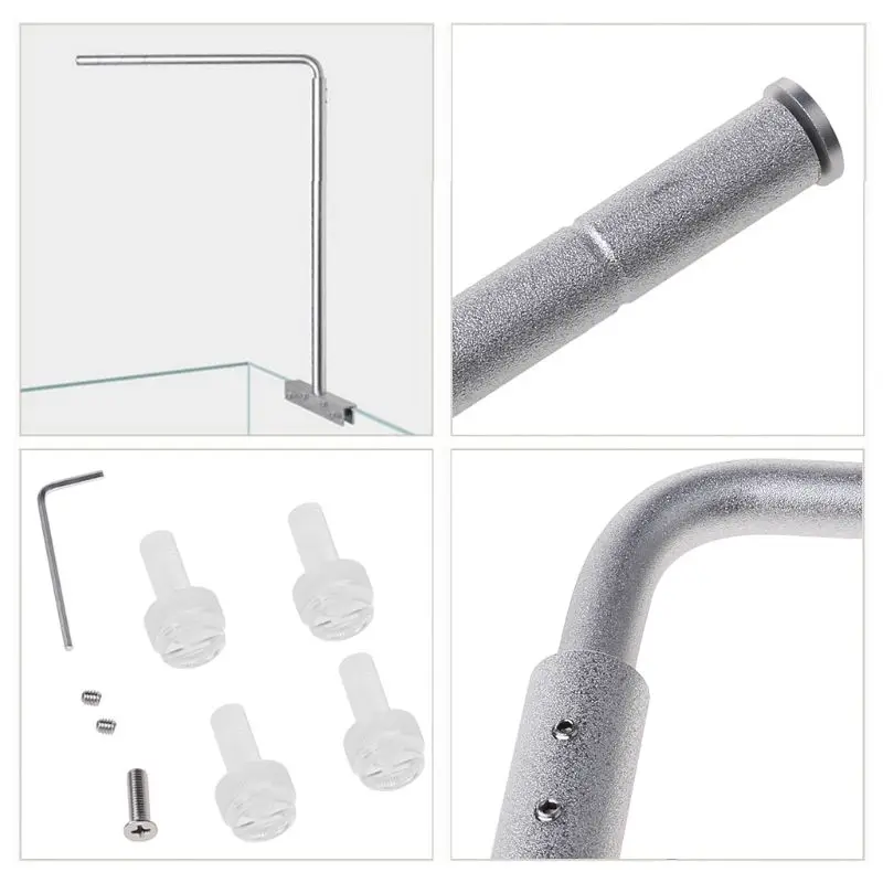

Universal Aluminium Alloy Aquarium Fish Tank Light Hanging Stand Safely Fixture Support Hanger LED Lamp Holder Clip