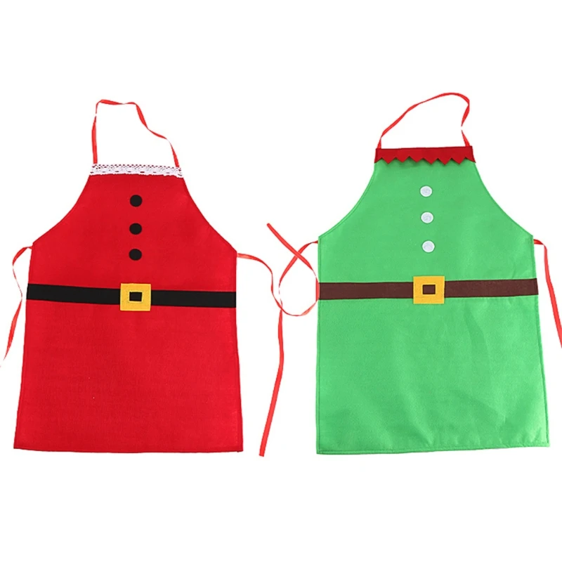 

Christmas Apron Adult Elf Aprons Santa Apron Adjustable for Xmas Party Chef Cooking Restaurant House Cleaning Gardening