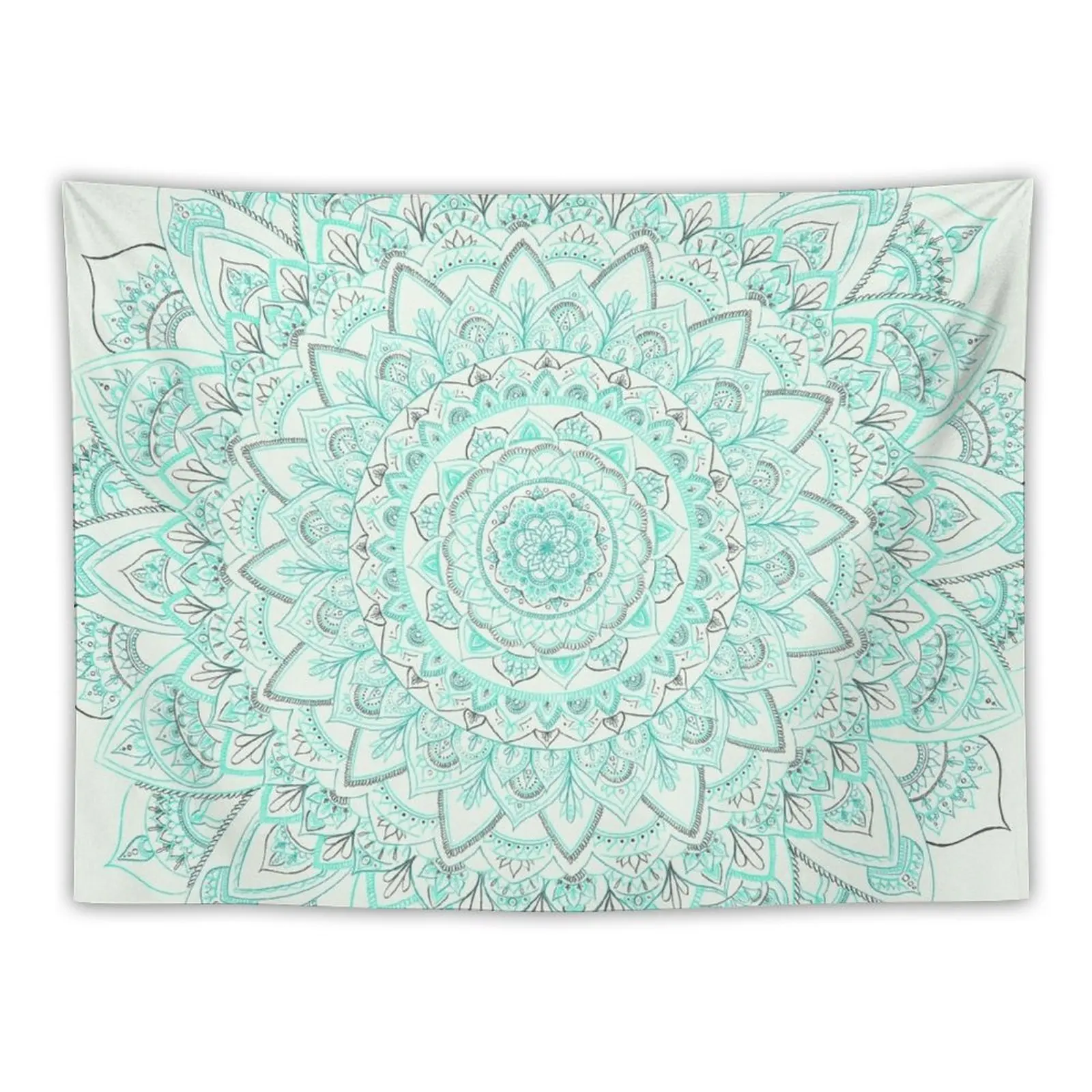 Light Mint Green Mandala Tapestry Room Aesthetic Decor Decoration Bedroom Wall Decor Aesthetic Room Decor Tapestry