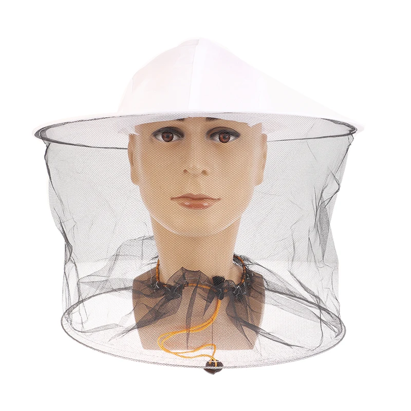 Household Bee Tools And Supplies Beekeeping White Cotton Bee Hat And Veil With Hinged Closure Anti Bee Protective Hat