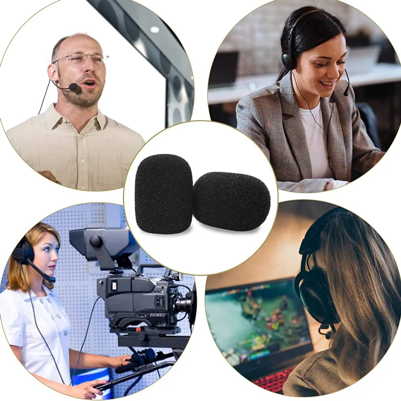 Small Foam Mini Microphone Covers For Headset Microphone Mic Cover For Headset Protection Lavalier Microphones 5 Pcs microphone cover
