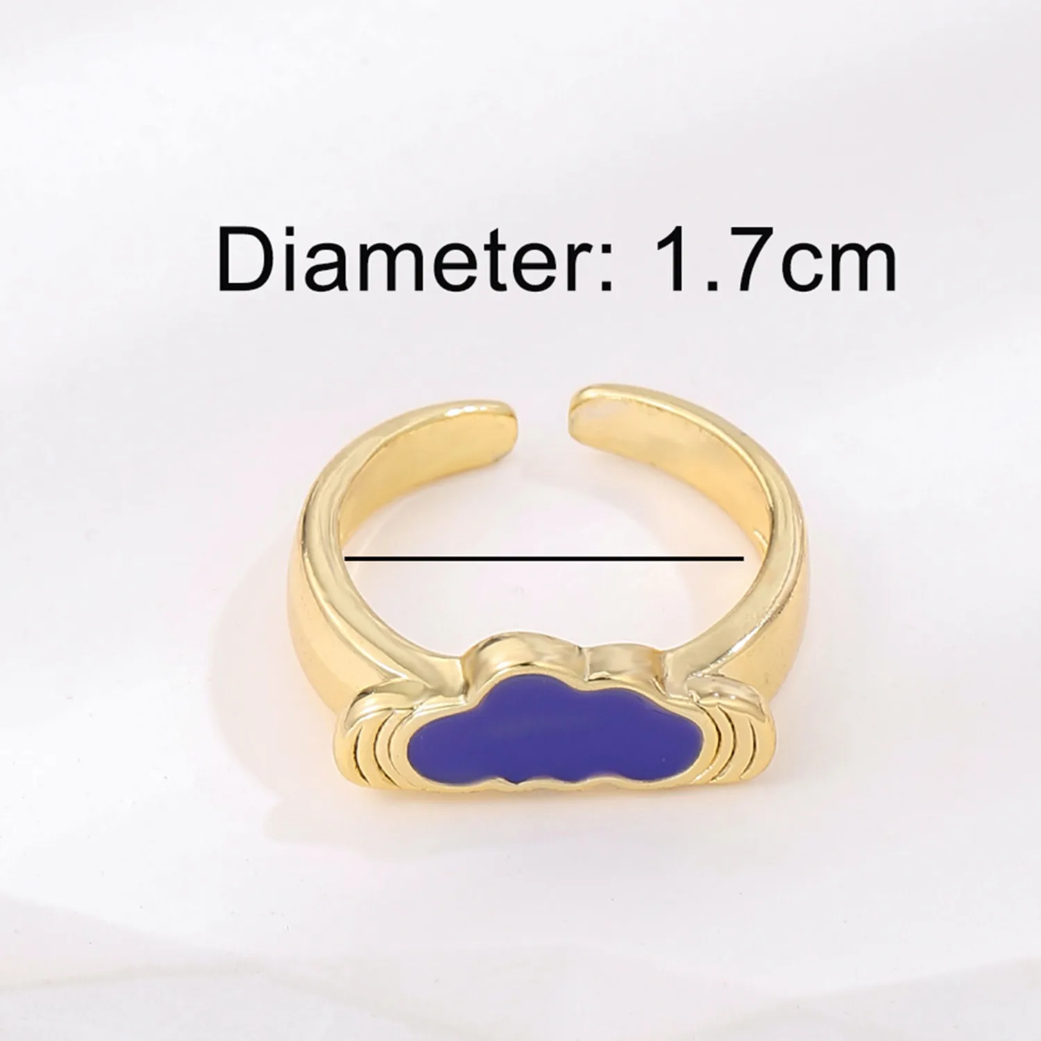 2021 INS Color Rainbow Fashion Rings For Women Finger Jewelry Clear CZ Colorful Neon Enamel Open Adjusted Dome Ring
