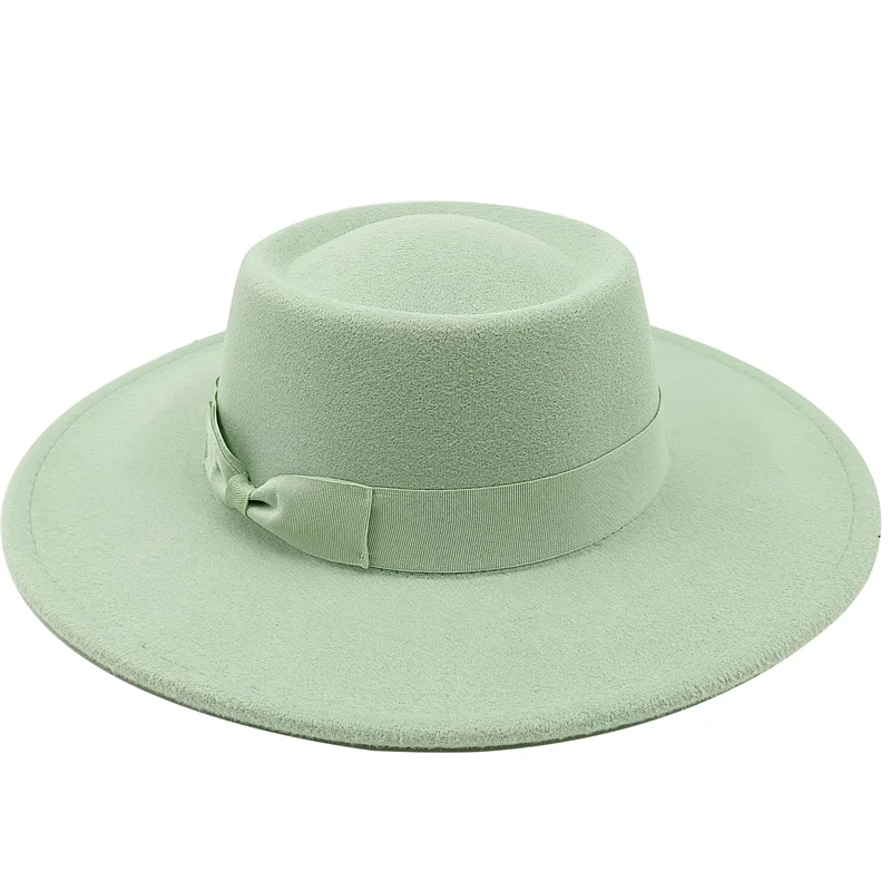 Chapeau Fedora d'hiver circulaire pour hommes et femmes, surface concave convexe, haut plat, mode, feutre DN, prix de gros