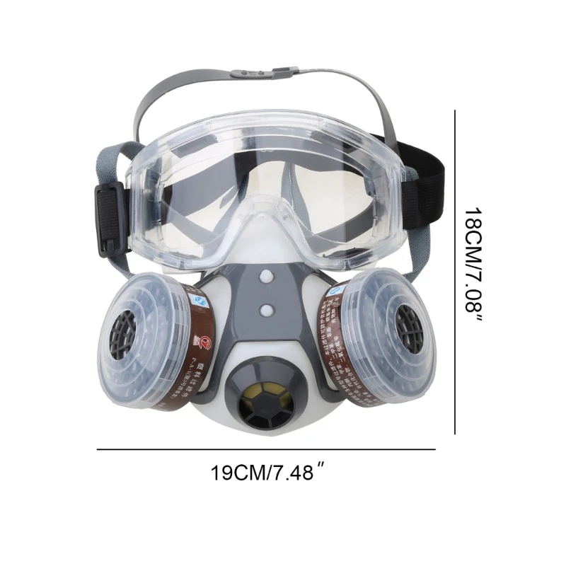 Masque anti-poussière à gaz, respirateur demi-visage, pour peinture, Spray,  Pesticide, fumée chimique, Protection contre le feu, avec/hors lunettes, 1  pièce, 308 - AliExpress