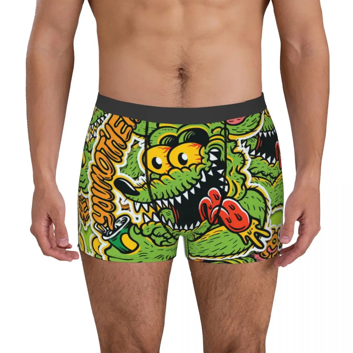 anime cartoon rat fink sling chest crossbody bag men cool shoulder backpack for hiking The Rat Fink Men's Boxer Briefs Shorts Men Underpants Cartoon Anime Funny Men's Panties Soft Underwear For Men