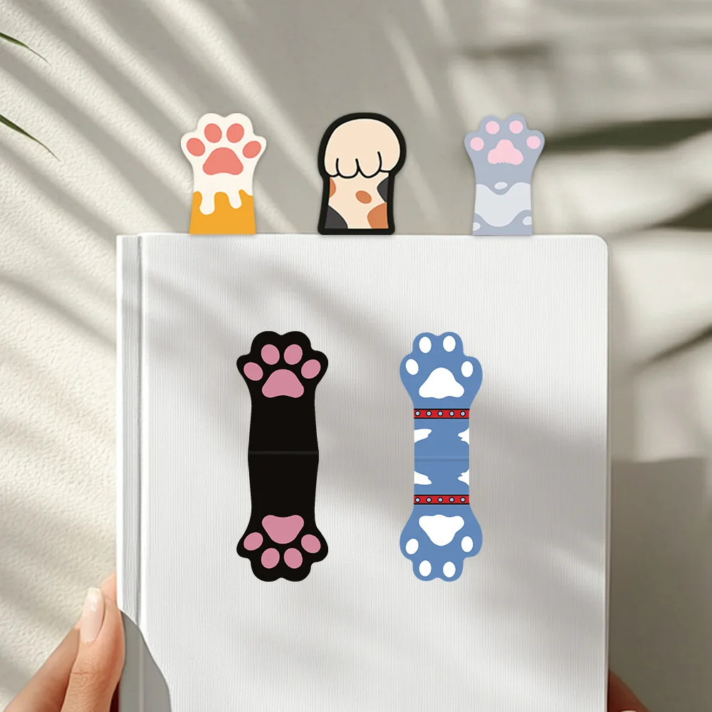 Cat Paws Shaped Magnetic Bookmarks 5Pcs/Set For Students And Book Lovers