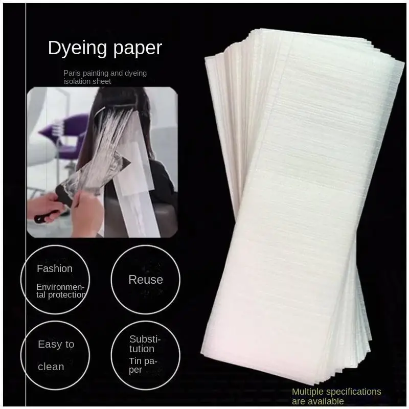 50Pcs/pack Professional Hair Dye Paper Dyeing Separating Hairdressing Tool Diy Barber Coloring Hair Salon White Release Paper