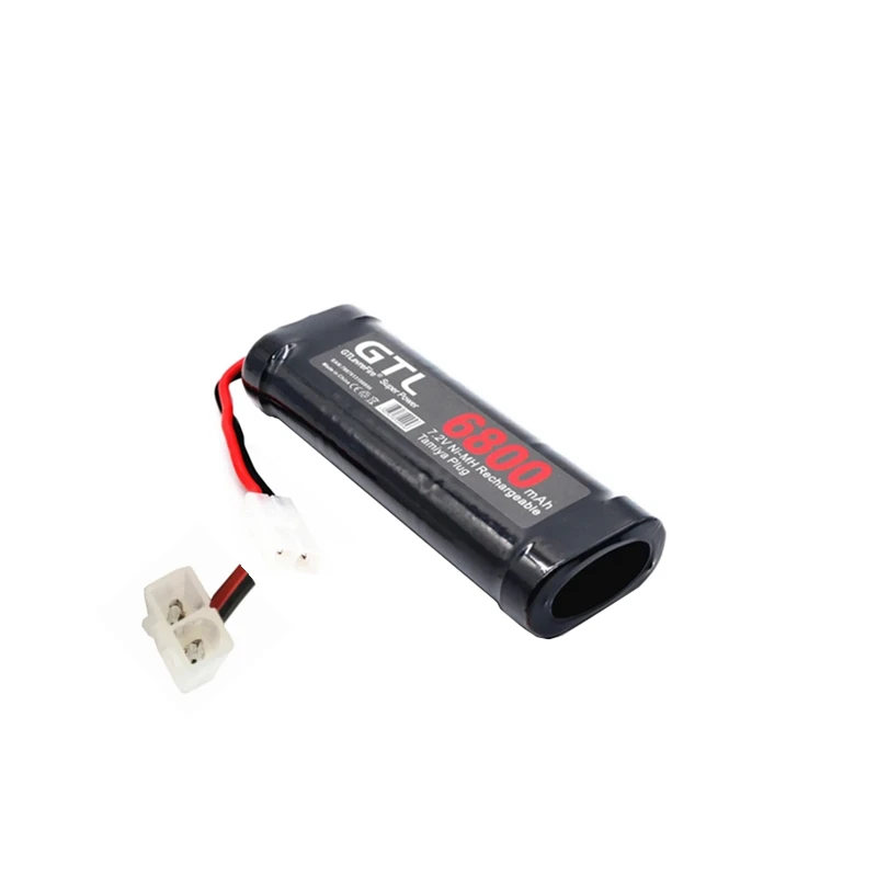 7.2V 6800mAh nickel hydrogen replacement RC battery with Tamiya discharge connector suitable for RC toy racing boats rechargeable battery battery replacement