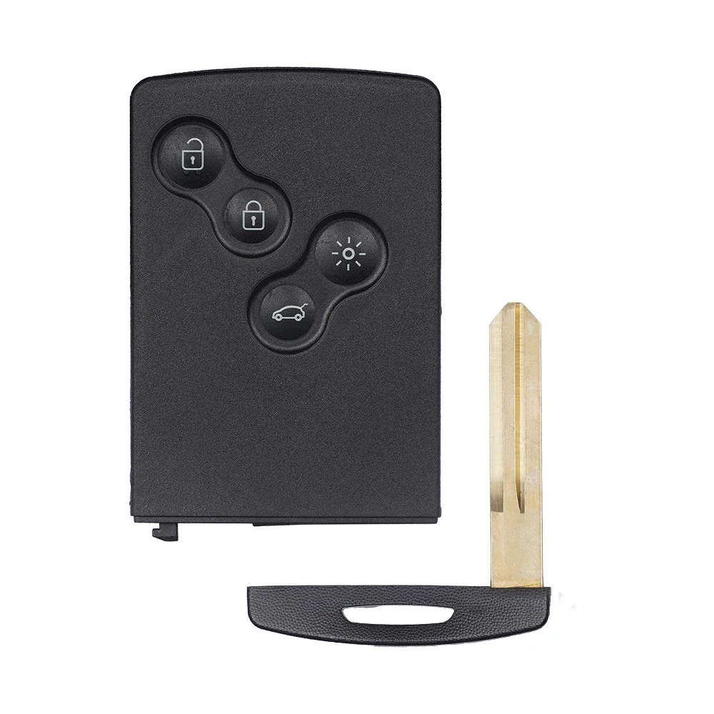 4-Button Smart Remote Key Shell with Blade - Premium Car Key Case Replacement