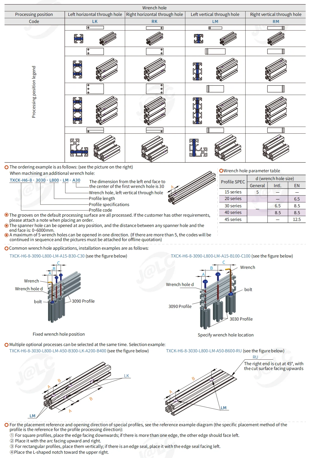 1020 Aluminiumprofil-Extrusion, 6 mm Schlitzbreite, 50 mm–950 mm Länge, lineare Schiene für DIY 3D-Drucker, Werkbank, CNC, individuell erhältlich – Detail 15