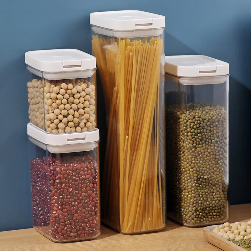 

Plastic sealed can kitchen storage bottle can sealed food container oat grain dry candy can Organizer