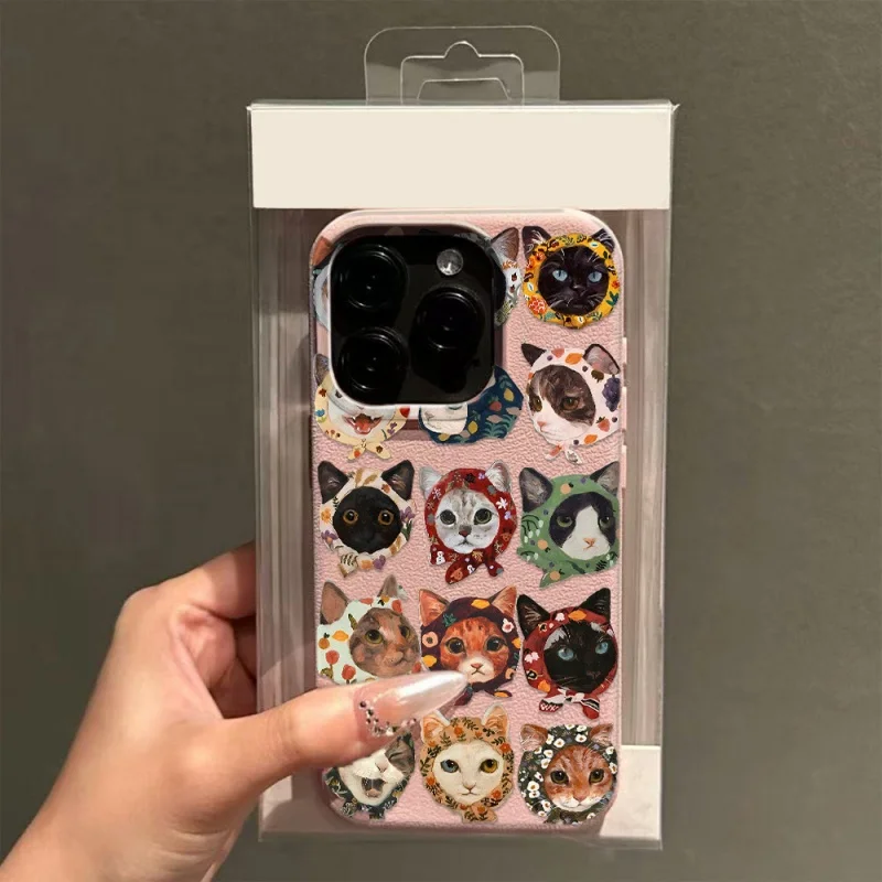 Charming Cloth Cat Design Soft Rubber Phone Case