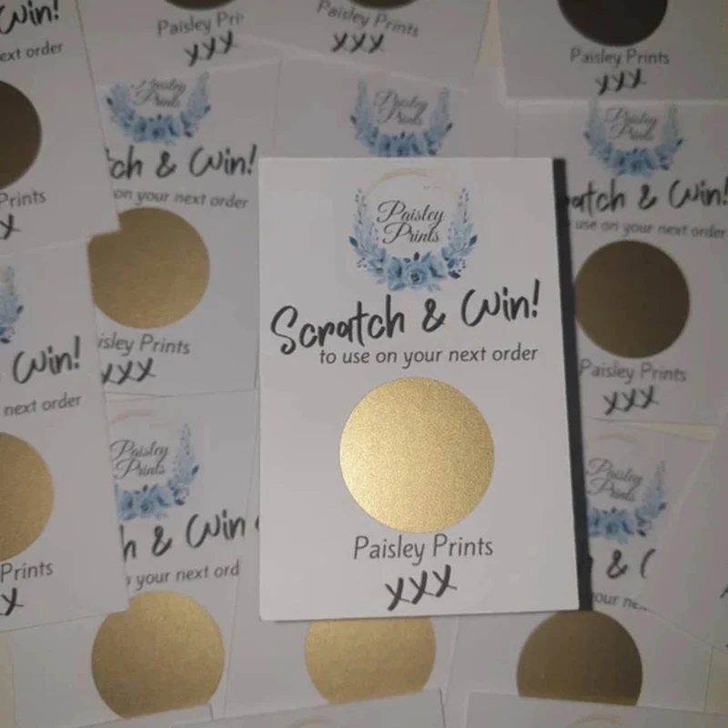 30 Customised Scratch Cards, Custom Business Cards - 3