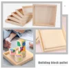 4 Pcs 3d Puzzle Storage Tray Toy Wooden Organizer Sorting Trays for Mat Toddler Blocks Toys Home Child Puzzles 5