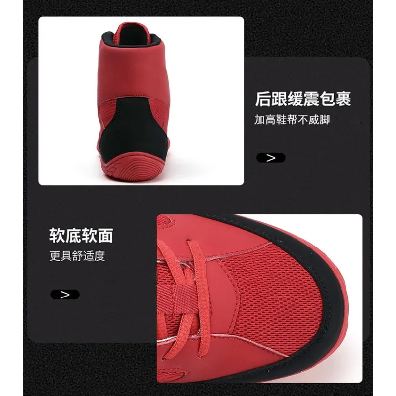 New Trend Competition Sport Boxing Sneakers Top Quality Wrestling Gym Training Boots Classic Brand Wearable Fighting Shoe