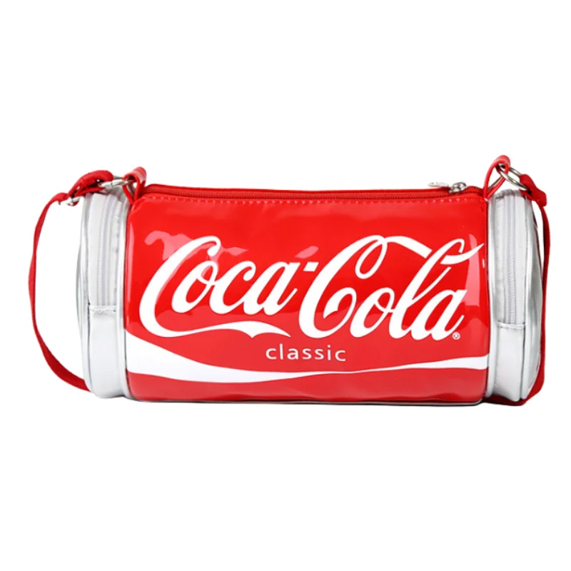 Kleine Originalität Sporttasche Cola-Stil Umhängetasche wasserdichte PVC tragbare Handtasche für Frauen tägliche Übung Freizeit einkaufen