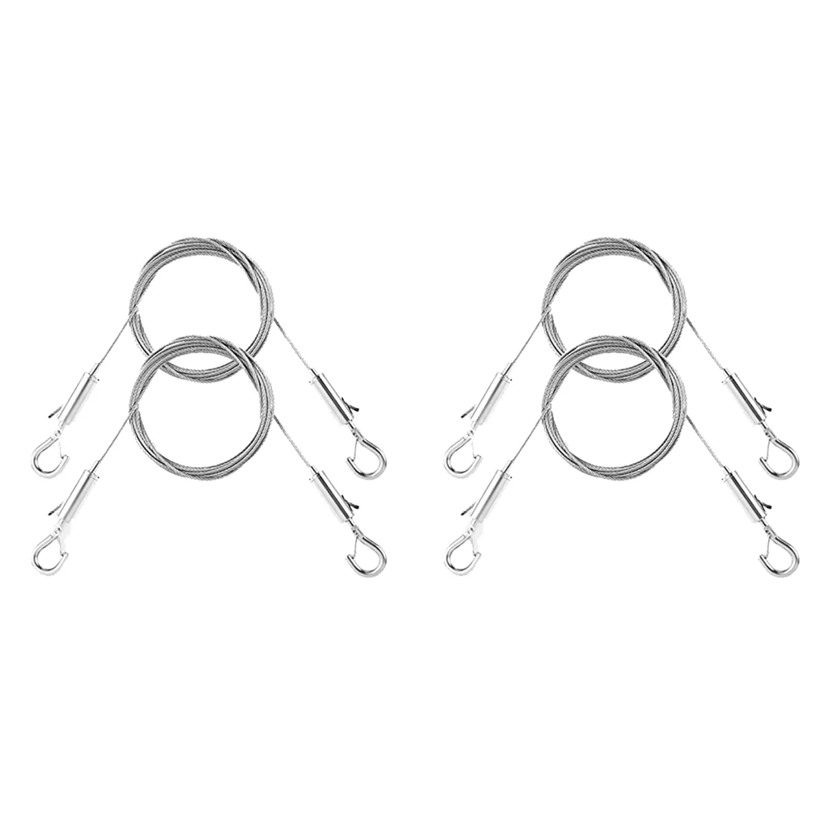AB41-4PCS 조정 가능한 그림 걸이 와이어 키트 - 헤비 듀티 하드웨어, 1M X1.5Mm 스테인레스 스틸 케이블 걸이 로프