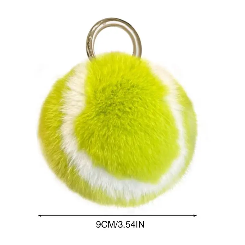 Plush Tennis Keychains For Backpacks Cute Soft Tennis Ball Pendant Tennis Key Chain Fuzzy Keychain Unique Tennis Ornament 6