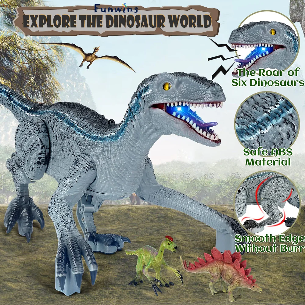 Walking and Roaring Dinosaur Remote Control Electronic Robots Toy,  Toys Dinosaurs with Light and Sound,Ideal GIfts 6