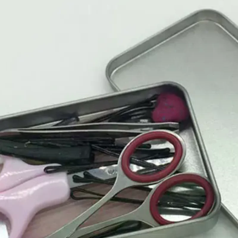 1PC Mini Iron Box Slide Cover Storage Box Wedding Portable Tin Boxes Container