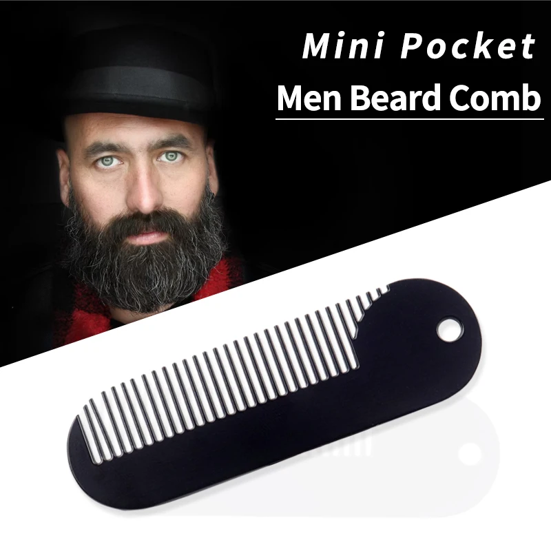 

Men Mini Pocket Beard Comb Zinc Alloy Travel Household Mustache Combs