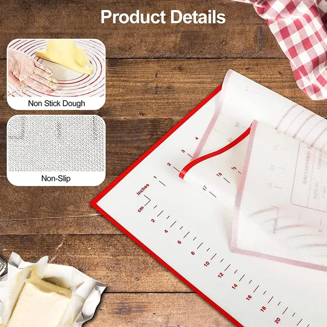 1PCS Kneading Dough Mat Silicone Baking Mat Pizza Cake Dough Maker Kitchen Cooking Grill Gadgets Bakeware 6