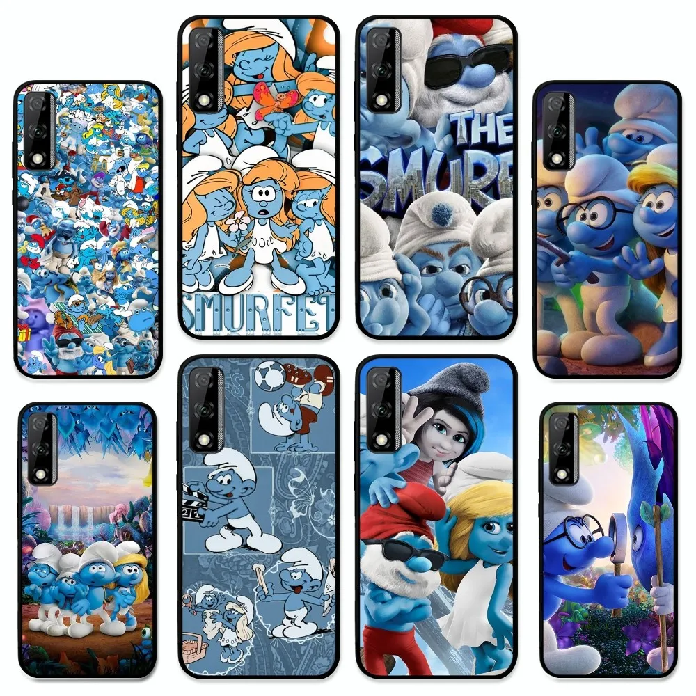 Cartoon The S-Smurfs Anime Movie Phone Case Per Huawei Y9 6 7 5 Prime Enjoy 7S 7 8 Plus 7A 9E 9Plus 8E Lite Psmart Shell