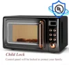 Retro Microwave Oven, 0.7Cu.ft, 700-Watt Countertop Microwave Ovens w/5 Micro Power, Delayed Start Function, LED Display, Child 3
