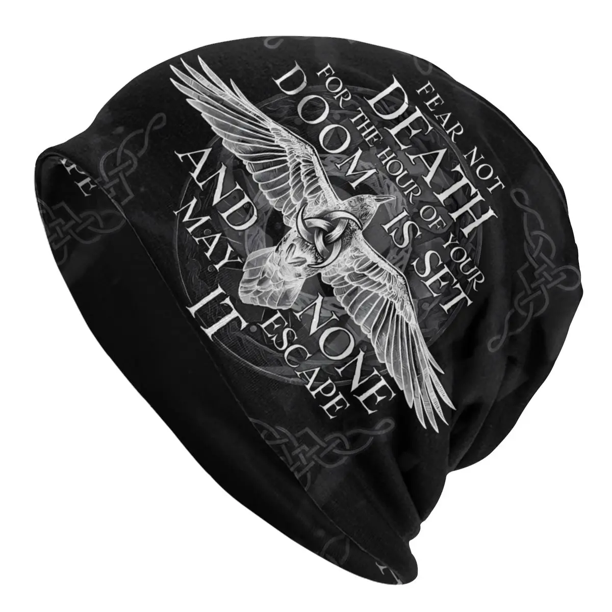 Black Raven Bonnet Homme Outdoor Thin Skullies Berretti Viking Caps For Men Women Novità Cappelli